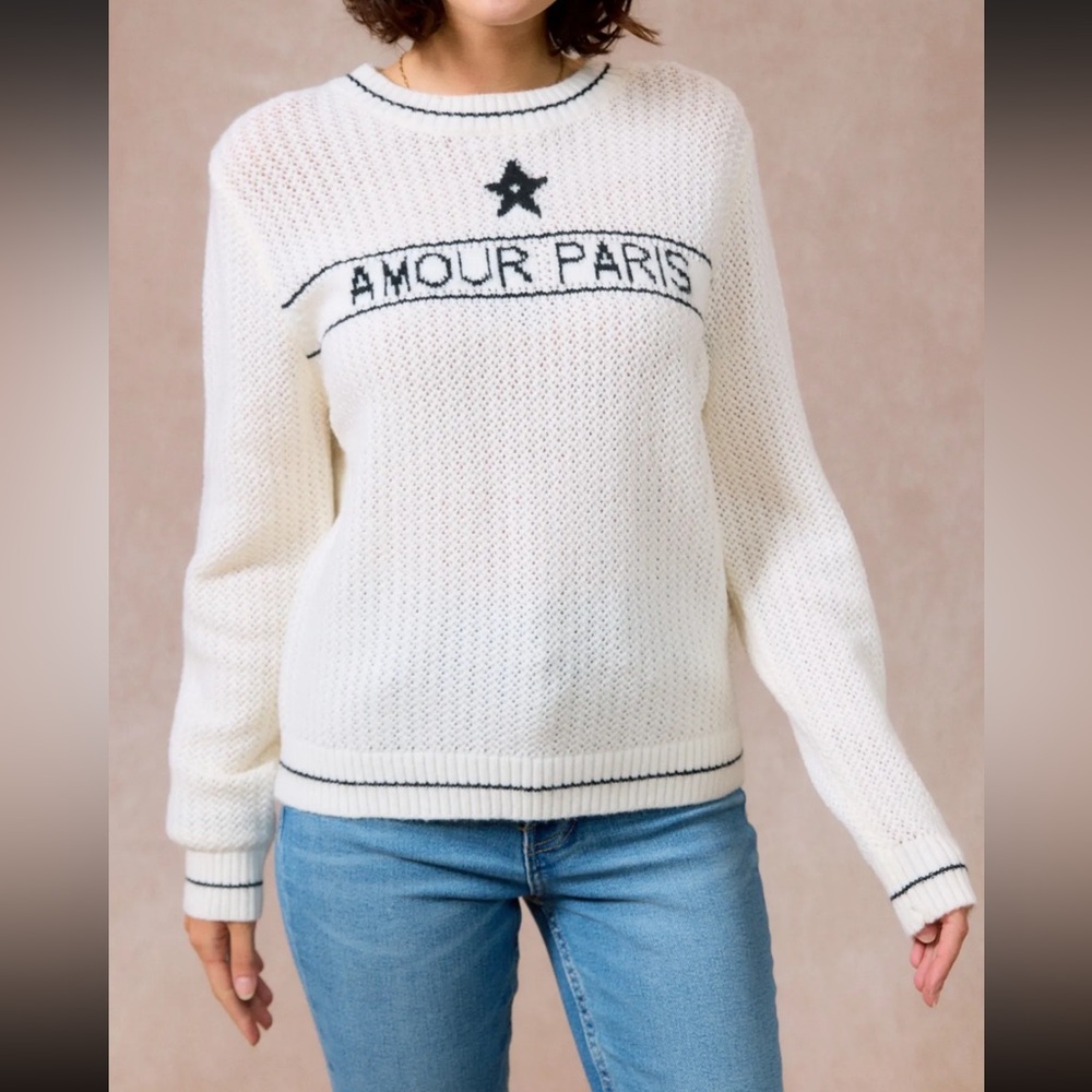 FABULOUS CHIC AMOUR PARIS Sweater FROM PARIS FRANCE 🇫🇷